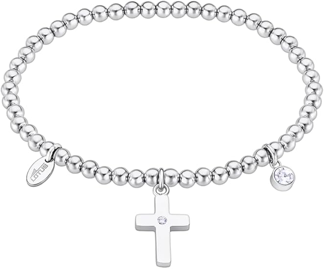 LOTUS STYLE Pulsera Acero Inoxidable LS2170 | Amuleto Suerte | Trébol, Infinito, Mano de Fátima
