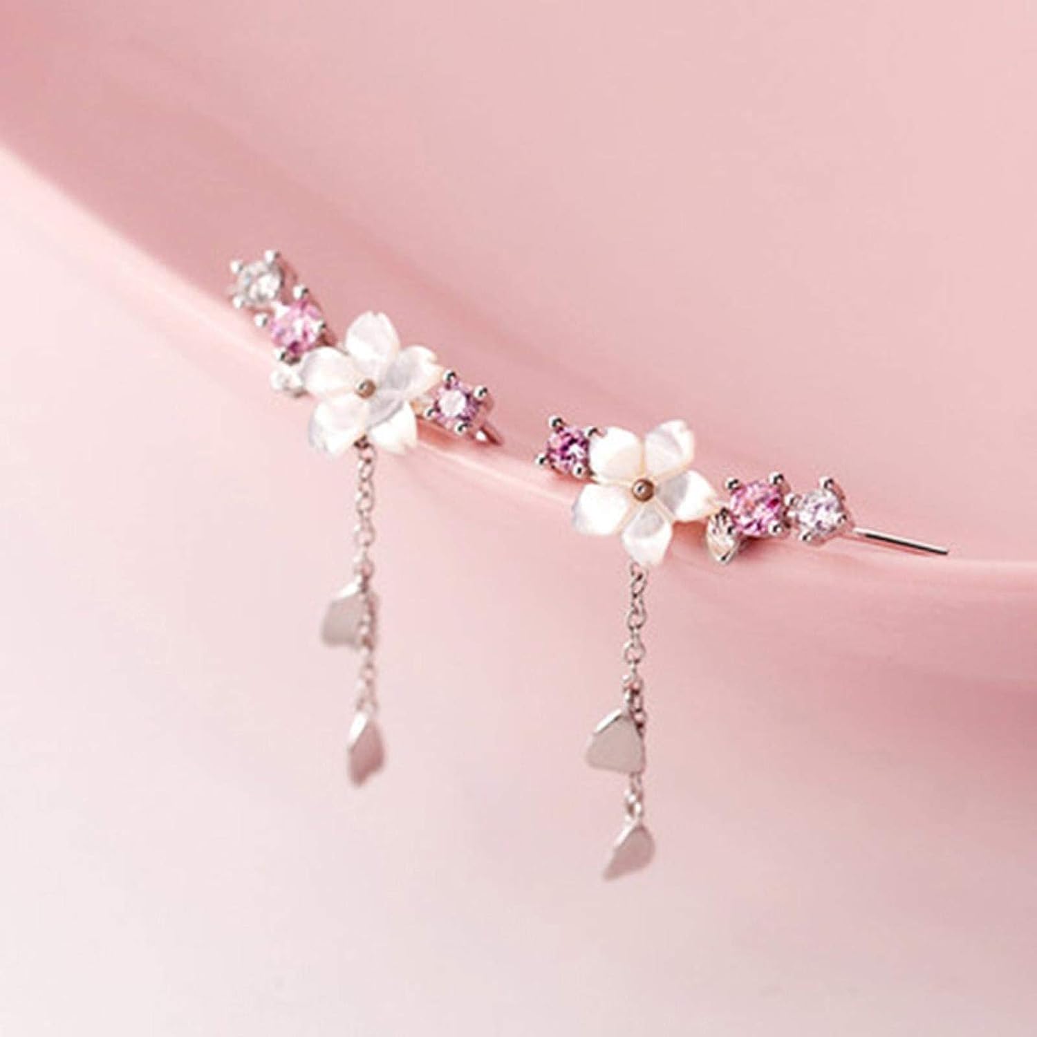 Pendientes Flores de Cerezo Plata de Ley 925
