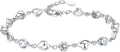 Pulsera Plata 925 Circonita Brillante | Cadena Ajustable Deslizante | Joya Nupcial