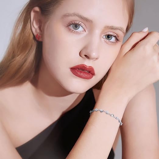 Pulsera Plata 925 Circonita Brillante | Cadena Ajustable Deslizante | Joya Nupcial