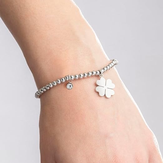 LOTUS STYLE Pulsera Acero Inoxidable LS2170 | Amuleto Suerte | Trébol, Infinito, Mano de Fátima