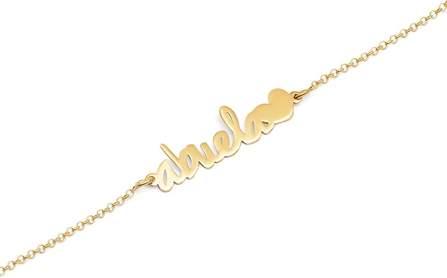 Pulsera Abuela Heart - Plata de Ley 925 Baño Oro 18kt