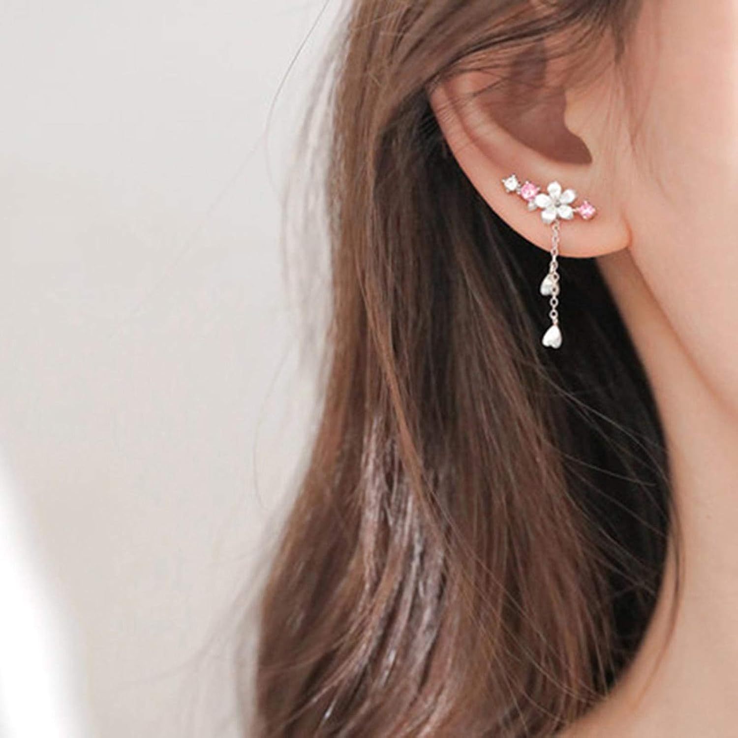 Pendientes Flores de Cerezo Plata de Ley 925