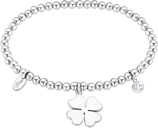 LOTUS STYLE Pulsera Acero Inoxidable LS2170 | Amuleto Suerte | Trébol, Infinito, Mano de Fátima