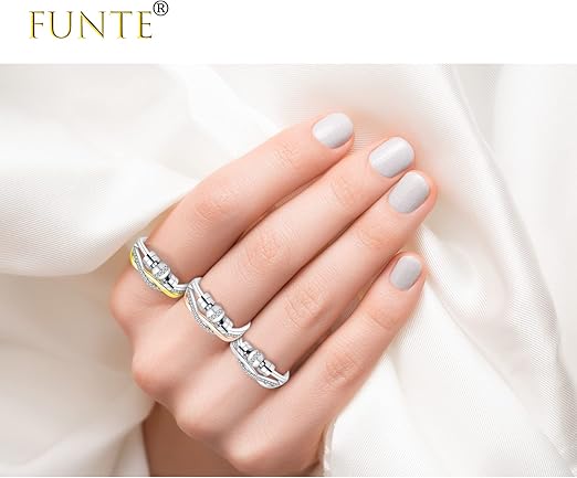 Anillo Antiestrés Plata 925 con Cuentas Giratorias Ajustable – Regalo Mujer
