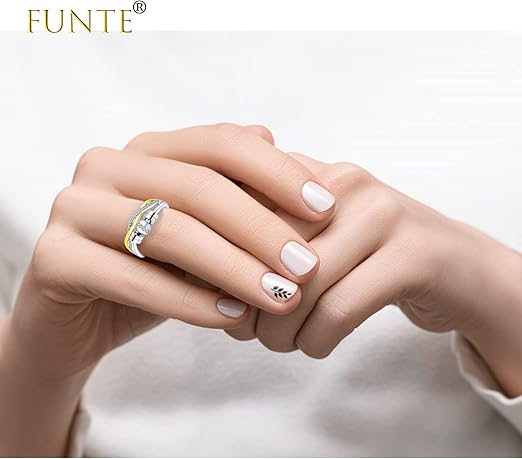 Anillo Antiestrés Plata 925 con Cuentas Giratorias Ajustable – Regalo Mujer