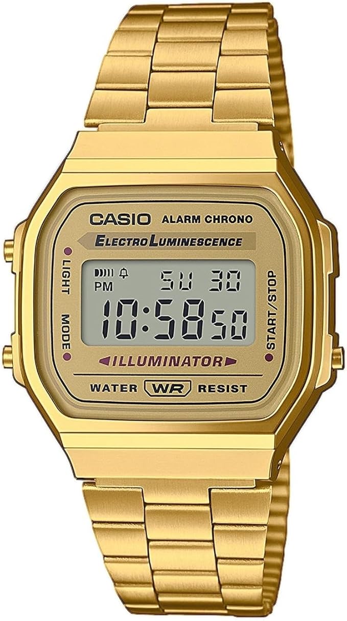 CASIO A168WG Reloj Unisex Dorado | Clásico Retro | Colección