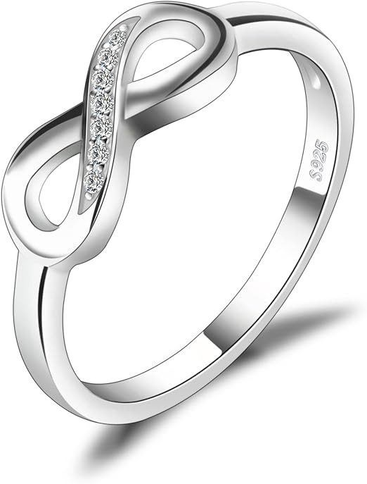 Anillo Infinito Plata 925 | Compromiso y Promesa | Oro 14K y Oro Rosa