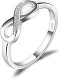 Anillo Infinito Plata 925 | Compromiso y Promesa | Oro 14K y Oro Rosa