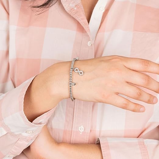 LOTUS STYLE Pulsera Acero Inoxidable LS2170 | Amuleto Suerte | Trébol, Infinito, Mano de Fátima