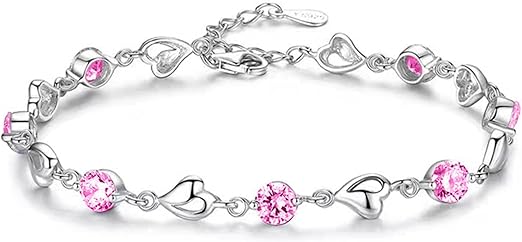 Pulsera Plata 925 Circonita Brillante | Cadena Ajustable Deslizante | Joya Nupcial