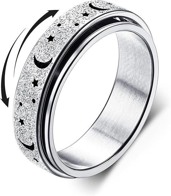 Anillos Giratorios para Ansiedad y Estrés - Spinner Ring Inoxidable