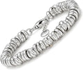 Pulsera Brazalete Acero Inoxidable Entrelazado | Ajustable 17,5-20,5 cm | Regalo Mujer