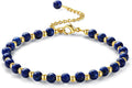 Pulsera Boho Piedra Natural y Cuentas | Acero Inoxidable Chapado Oro | Con Caja Regalo