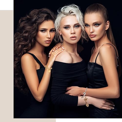 Pulsera de Acero Inoxidable con Versículo Bíblico | Cadena con Hebilla OT y Colgante de Corazón