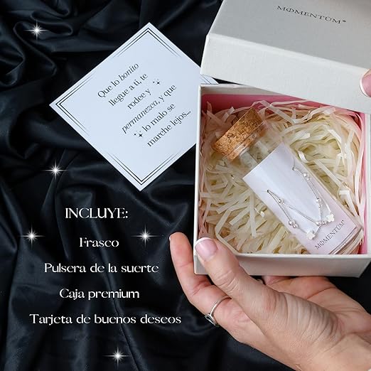 Pulsera Plata Mujer Bañada | Ajustable y Elegante | Con Caja y Dedicatoria