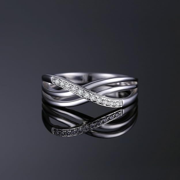 Anillo Nudo Infinito Plata 925 Circonita AAA – Anillo de Promesa Mujer