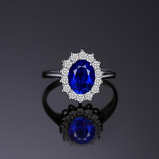 Anillo Zafiro Plata 925 Hecho a Mano – Anillo de Compromiso Mujer