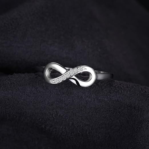 Anillo Infinito Plata 925 | Compromiso y Promesa | Oro 14K y Oro Rosa