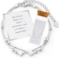 Pulsera Plata Mujer Bañada | Ajustable y Elegante | Con Caja y Dedicatoria