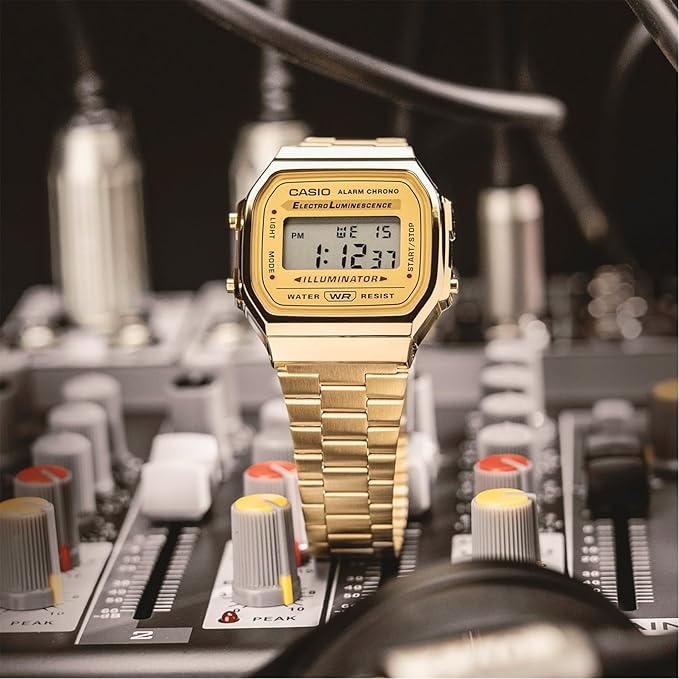 CASIO A168WG Reloj Unisex Dorado | Clásico Retro | Colección