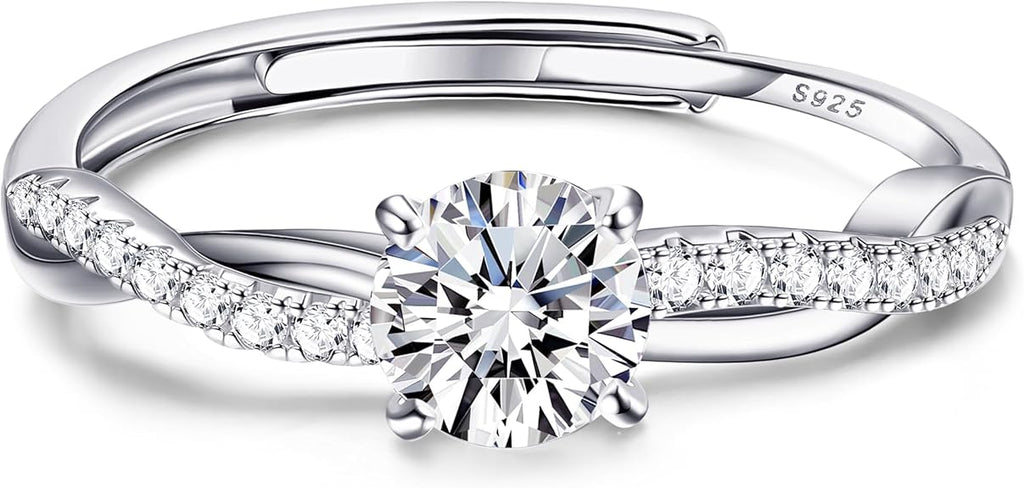 Anillo Cuerda Retorcida Plata 925 | Compromiso y Boda | Con Caja