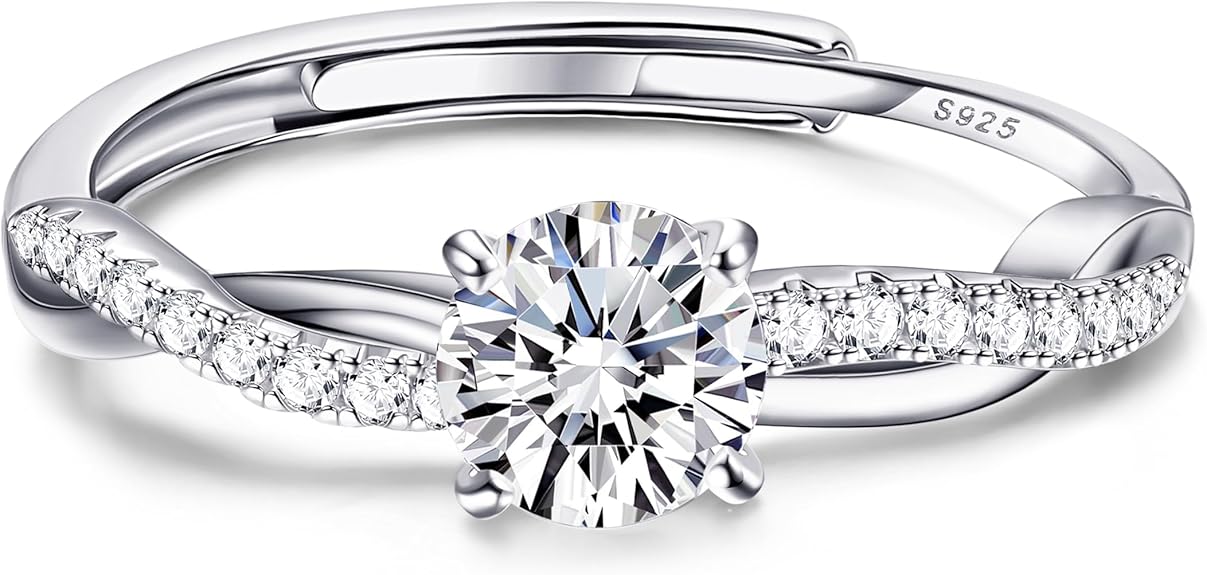 Anillo Cuerda Retorcida Plata 925 | Compromiso y Boda | Con Caja