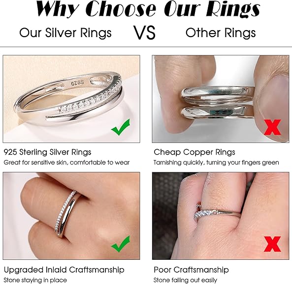 Anillo Ajustable para Pulgar Plata 925 | Compromiso y Boda | Oro y Oro Rosa
