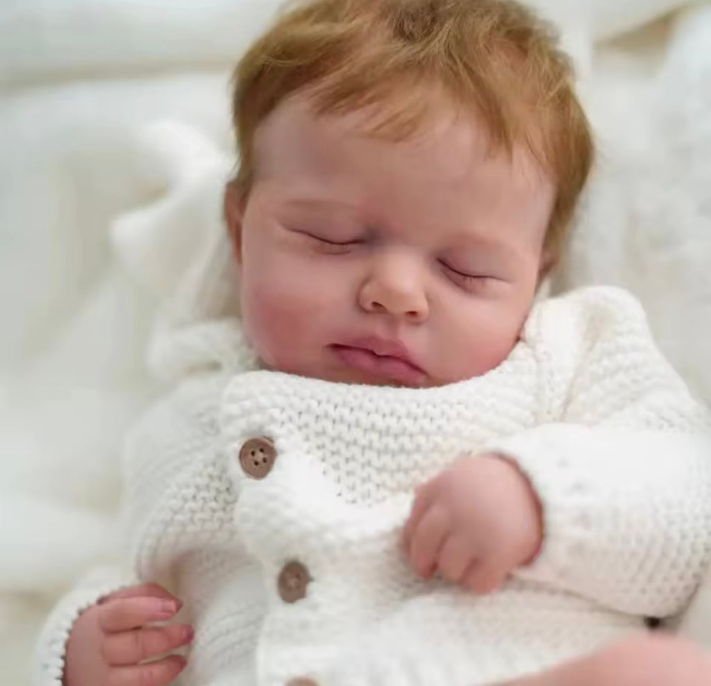 Muñeca Reborn Dormida BZDOLL 50 cm – Recién Nacida Realista con Piel 3D