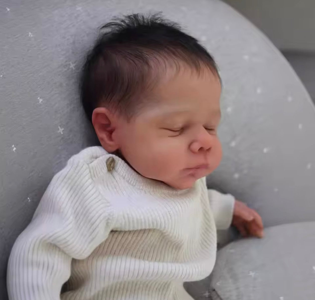 Bebé Reborn Unisex 50cm | Cuerpo de Tela y Vinilo – Muñeco Realista