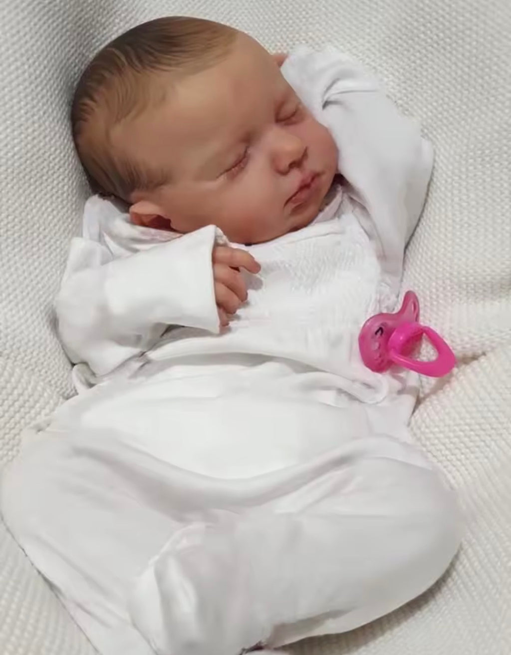 Muñeca Reborn de Silicona Completa 50cm – Bebé Niña Realista con Ropa Morada