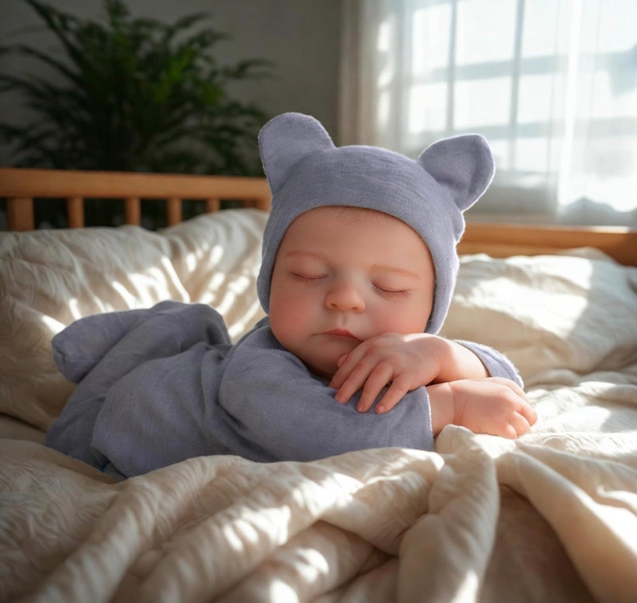 Muñeco Reborn Niño 50cm Realista Vinilo Suave con Accesorios