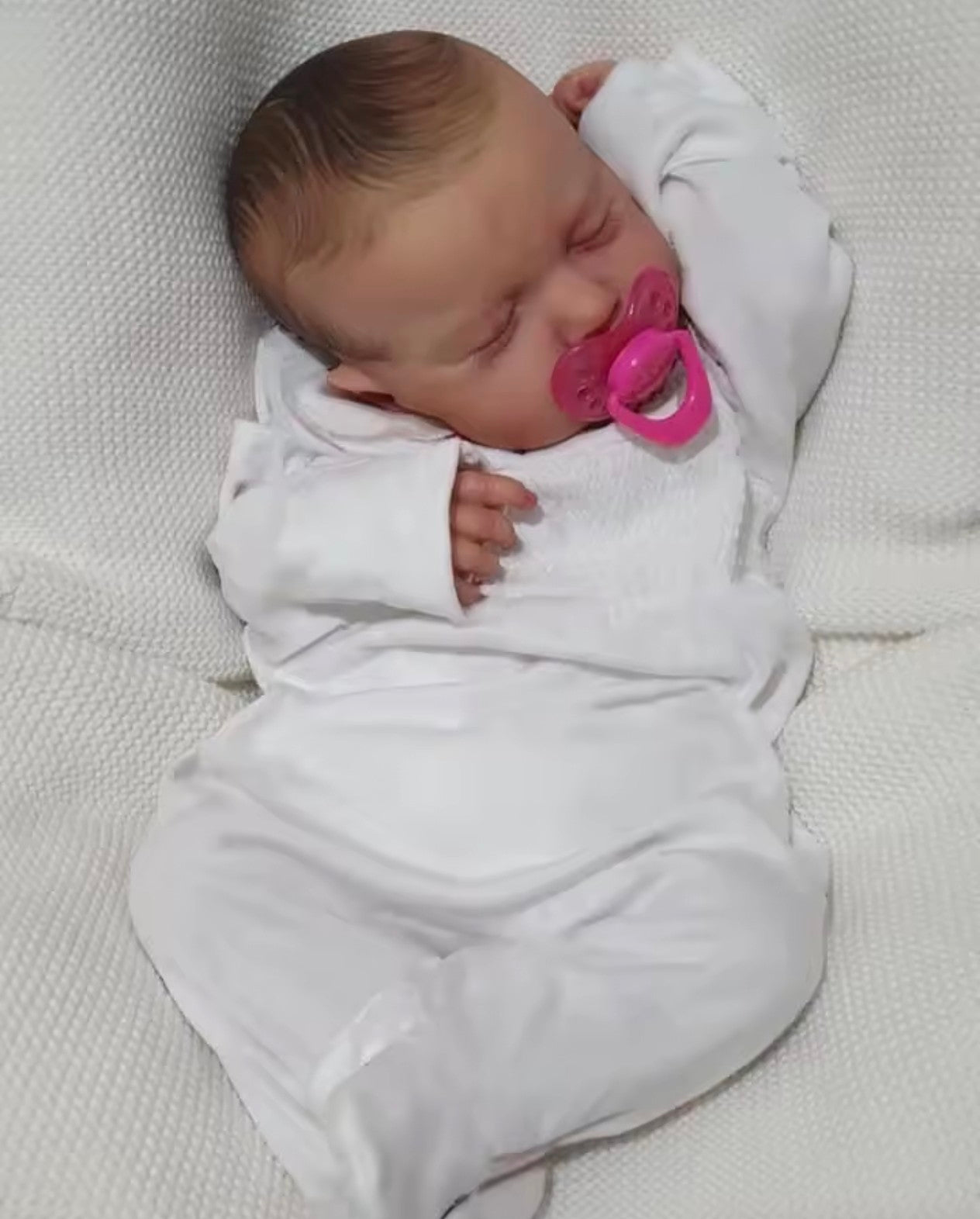 Muñeca Reborn de Silicona Completa 50cm – Bebé Niña Realista con Ropa Morada