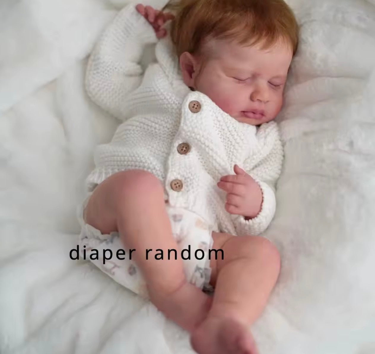 Muñeca Reborn Dormida BZDOLL 50 cm – Recién Nacida Realista con Piel 3D