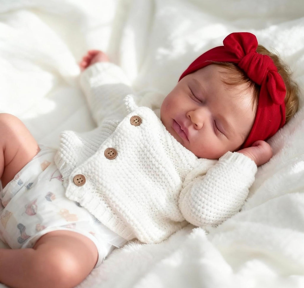 Muñeca Reborn Dormida BZDOLL 50 cm – Recién Nacida Realista con Piel 3D
