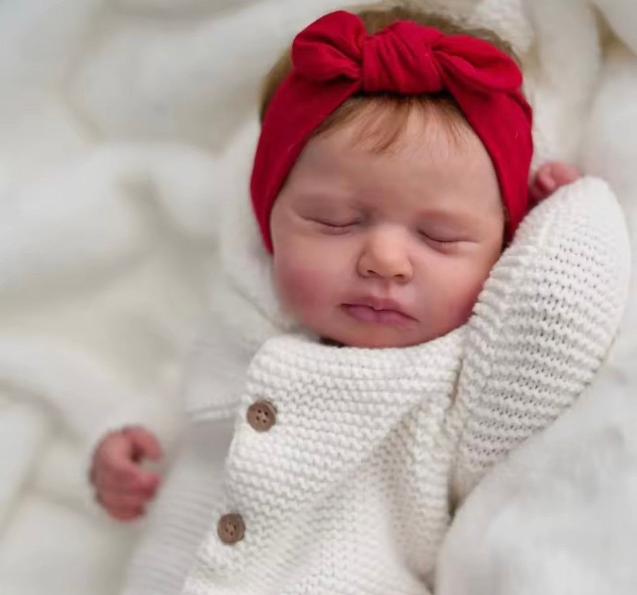 Muñeca Reborn Dormida BZDOLL 50 cm – Recién Nacida Realista con Piel 3D